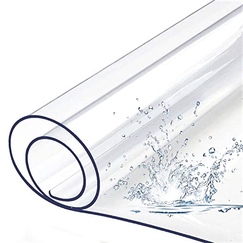 FOGUO Tischdecke Durchsichtig Abwischbar Tischdecken 30x50cm, Wasserabweisend Tischwäsche, Tischtuch Rechteckig Transparent, Wachstuch für Küche, Esszimmer, Terrasse von FOGUO
