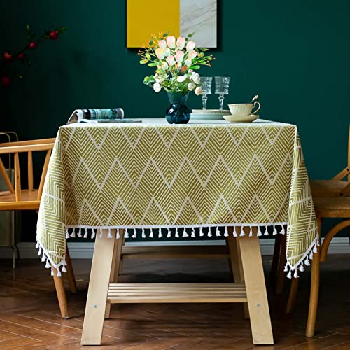 Tischdecke Modern Esstisch, Tischwasche Herbst, Tischdecke Tischtuch Leinendecke Leinen Optik, Tischwäsche Tischdekoration, für Jede Feier, Catering, Hochzeit, Geburtstag (F 140x180cm) von FOGUO