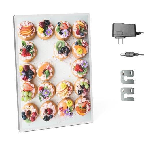 Foh Möbel LED-Hintergrundbeleuchtung Filmposterrahmen mit Postergröße, heller Lichtkastenrahmen und Display-Schildhalter für Werbungen, Flyer und Restaurant-Speisekarten (Silber, A2(23.39x16.54")) von FOH