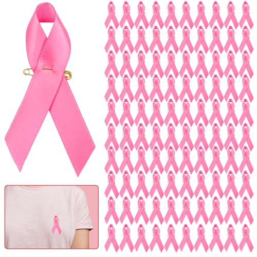 FOIMAS 120 Stück Brustkrebs-Bewusstseinsnadeln mit rosa Schleife, Satin, Sicherheitsnadeln für Wohltätigkeitsorganisationen, Veranstaltungen, Überlebende, Kampagne, Wohlfahrtsdenken FOIMAS 120 Stück Brustkrebs-Bewusstseinsnadeln mit rosa Schleife, Satin, Sicherheitsnadeln für Wohltätigkeitsorganisationen, Veranstaltungen, Überlebende, Kampagne, Wohlfahrtsdenken von FOIMAS