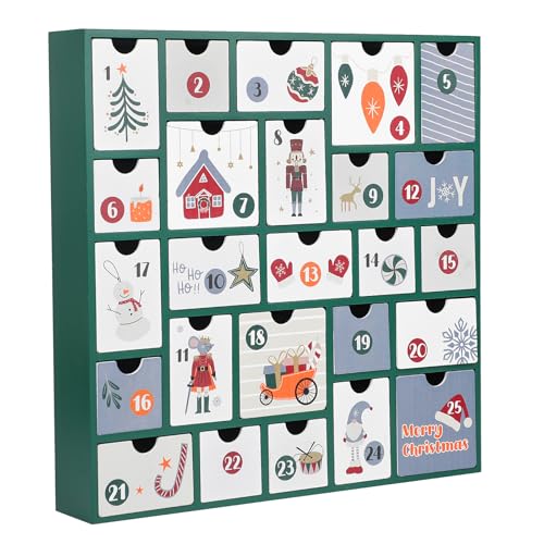 FOIMAS Weihnachten Adventskalender mit 25 Schubladen, nachfüllbarer Weihnachts-Countdown-Kalender aus Holz für 2025 Xmas Home Decoration FOIMAS Weihnachten Adventskalender mit 25 Schubladen, nachfüllbarer Weihnachts-Countdown-Kalender aus Holz für 2025 Xmas Home Decoration von FOIMAS