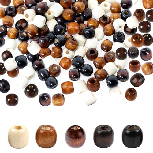 Holzperlen Mit Großem Loch 500 Stück Natürliche Ovale Holzperlen Holzperlen Zum Auffädeln Holzkugel Abstandshalter Perlen Holzperlen Spacer Bastelnperlen für DIY Schmuck Herstellung, 5 Farbe, 9x10mm Holzperlen Mit Großem Loch 500 Stück Natürliche Ovale Holzperlen Holzperlen Zum Auffädeln Holzkugel Abstandshalter Perlen Holzperlen Spacer Bastelnperlen für DIY Schmuck Herstellung, 5 Farbe, 9x10mm von FOJIIUOK