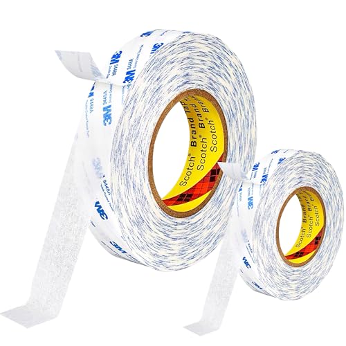 FOLAI Doppelseitiges Klebeband, extra stark und dauerhaft klebend, 3M, von Hand abreißbar, für Papier, Metall, Kunststoff, Pappe, Holz - Universell einsetzbares, dünnes und schmales Klebeband.9mm*10m von FOLAI