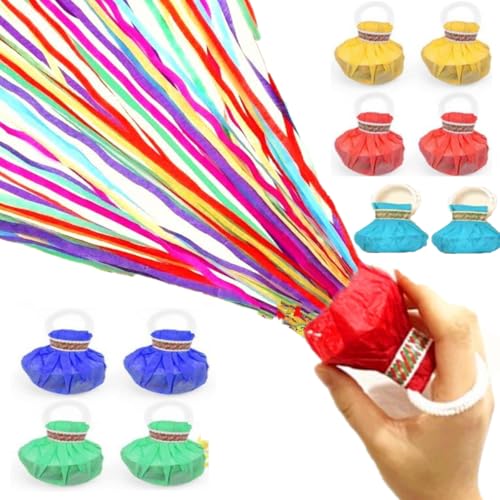 FOLANDO Party-Konfetti-Popper, 10 Stück, bunte handgeworfene Luftschlangen Papier, 30 Bänder pro Ball, Partydekorationen Keine Unordnung, Papierknallbonbons für Party, Geburtstag, Hochzeit, Feiern FOLANDO Party-Konfetti-Popper, 10 Stück, bunte handgeworfene Luftschlangen Papier, 30 Bänder pro Ball, Partydekorationen Keine Unordnung, Papierknallbonbons für Party, Geburtstag, Hochzeit, Feiern von FOLANDO