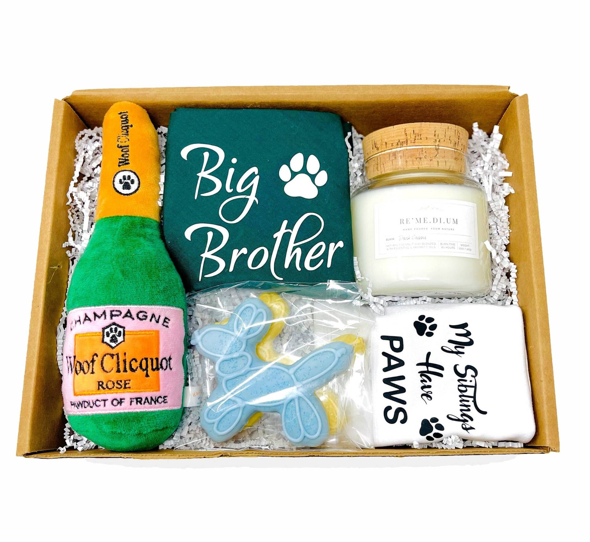 Großer Bruder Hund Geschenkbox | Benutzerdefinierte Baby-Geschenk-Box Geschenkideen Neue Mom Geschenkkorb Baby-Dusche-Geschenk Hunde Geschenk Idee von FOLIELA
