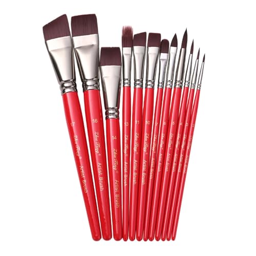 12 PCs/Set Human Body Paint Pinsel Set Multifunktional Nylon Haarmalerei Pinsel Künstlergesichtsfarbe von FOLODA
