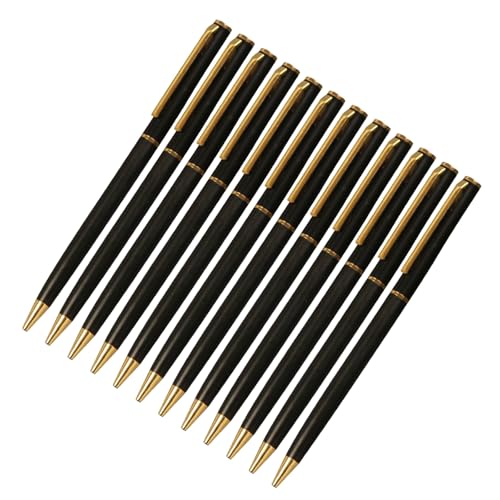 12pcs Smooth Writing Stift Metall Kugelschreiber 1 0 Mm Drehblende Stationerie Geschenk Für Schulbüro von FOLODA