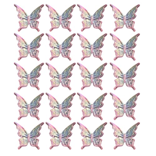 20pcs Verschiedene Farbbutterfly Perlen Leicht Zu Fassen Und Zu Kombinieren Acryl Lose Abstandshalterperlen Handgefertigte Schmuckversorgungen von FOLODA