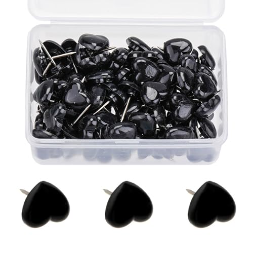 50/100/150pcs Dekorative Herzschubstifte Für Büroschule Anhänger Board Pin Map Pins Cork Notice Board Daumen Tacks Buntes Herzschub von FOLODA