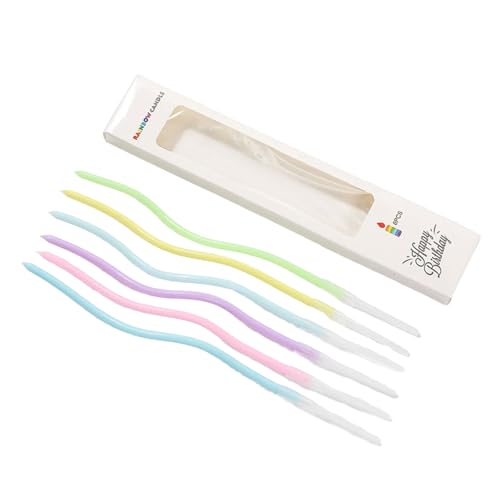 6pcs Mehrzweckkrümmungsgelenk Mit Mehrfarbiger Kuchenkerze Für Geburtstag Und Party Decors Verbesserung von FOLODA