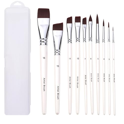 7/10/17x Pinsel Pinsel Ölmalerei Aquarellpinsel Nylon Haarbürsten Für Malerei Liebhaber von FOLODA