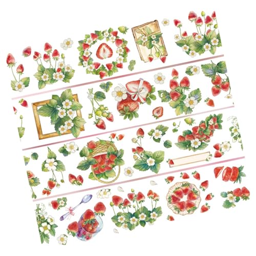 Blumen Dekorative Klebeband Wasserfestes Zauberband Ästhetisches Scrapbooking Für Journal Foto Album Planer Wickeln Dekorativ Zum Wickeln von FOLODA