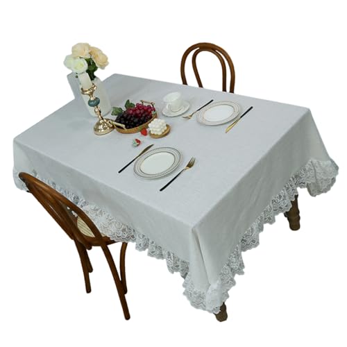 Blumendruck Polyester Tischdecke Maschine Waschbarerdicht Für Küchen Esstisch Dekoration Dekorative Tischdecke von FOLODA