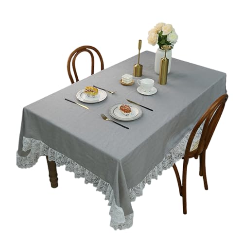 Blumendruck Polyester Tischdecke Maschine Waschbarerdicht Für Küchen Esstisch Dekoration Dekorative Tischdecke von FOLODA