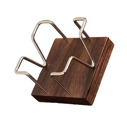 Eisendraht Notiz Stand Mit Holzbasis Notiert Box Memo Blockboxpapier Für Schreibtisch Organisation 94x94mm Speicherplatz von FOLODA