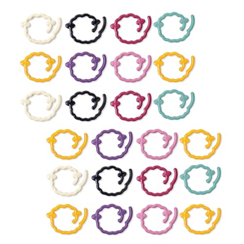 FOLODA 24 Pcs Fruchtnähten Verriegelungsmarkierungen Häkelreinigungsstich Marker Ringe Strickmarkierungen Zum Häkeln des Webens Strickwerkzeug von FOLODA
