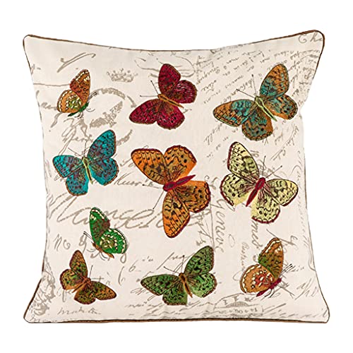 FOLODA Butterfly Stickkissen Kissenbezug 45x45 cm Kissenabdeckung Für Wohnzimmersofa Home Decorationybe Graues Wurfkissenabdeckungen von FOLODA