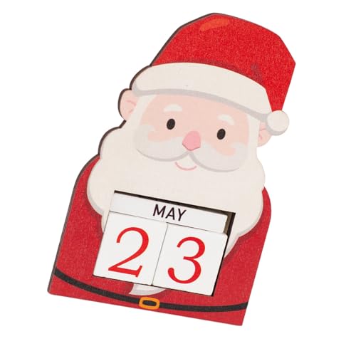 FOLODA Holz Adventskalender Festliches Tabletop Countdown Display Für Weihnachtsfamilien Kinder Erwachsene Feier Tischausstellung von FOLODA