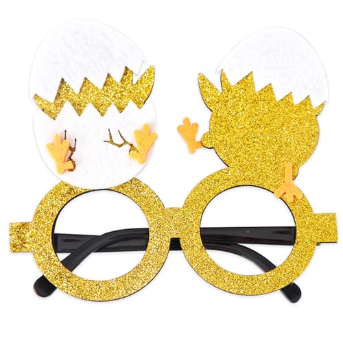 FOLODA Osterbrille Osterbrille Ostereier Gläser Hasen Gläser für Kinder Eiergläser Rahmen Ostern Party Brille Hasen Gläser von FOLODA