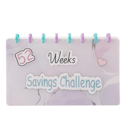 FOLODA Savings Challenge Book With Envelopes 52 Week Money Saving Challenge Binder PVC Waterproof Budget Book Holder 52 Week Savings Challenge von FOLODA