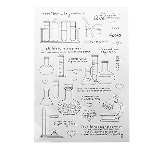FOLODA Silikonstempel, Chemie DIY Silikon Transparent Stempel Haftsiegel Scrapbook Prägung Album Dekor von FOLODA
