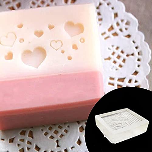 FOLODA silikonstempel, Valentine's Day Soap Stamp Acrylic Clear Soap Seal DIY Natural Organic Soap Making Chapter Accessories Resin Chapters von FOLODA