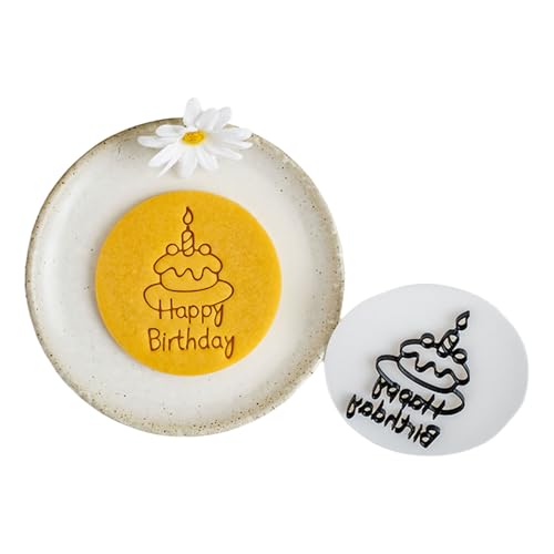 Feiern Sie Den Geburtstag Mit Einzigartigem Happy Birthday English Cookie Formen Fondant Cutter Textur Für Backen Von Heimbackwerkzeug Zu Hause von FOLODA