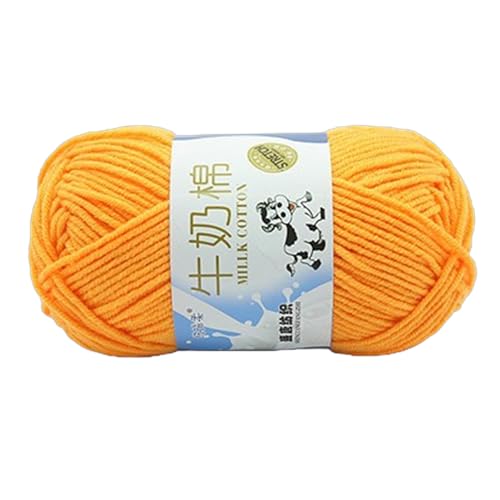 Handstrickgarnmilch Baumwollgarn Weiche Bunte Häkelte Baumwollfäden Stricken Accessoires Für Kinder Hand Bunte Häkelmilchzubehör von FOLODA