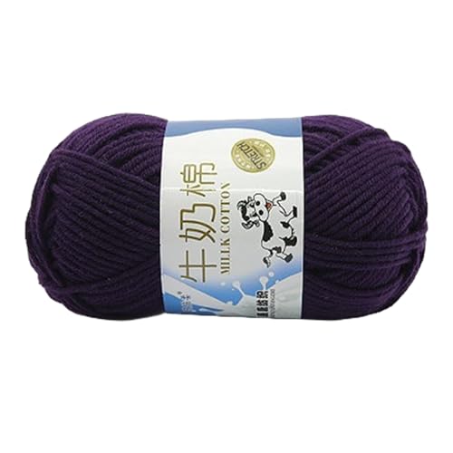 Handstrickgarnmilch Baumwollgarn Weiche Bunte Häkelte Baumwollfäden Stricken Accessoires Für Kinder Hand Bunte Häkelmilchzubehör von FOLODA