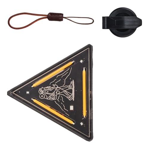 Magnetische Campinglicht Wieder Auflösbare Nachtlicht Taktik Dreieck Reitwarnung Für Nacht Kleine Warnung Magnetisches Camping Taktikdreieck Zum Wandern von FOLODA