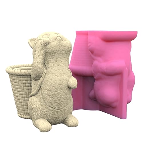 Niedliche Katzenstifthalter Blumentopf Silikonform Epoxidharz Schimmel Bastelputzform Für Harzdekoration Sukkulenter Pflanzer Für Homes Office Desktop Dekorationen von FOLODA