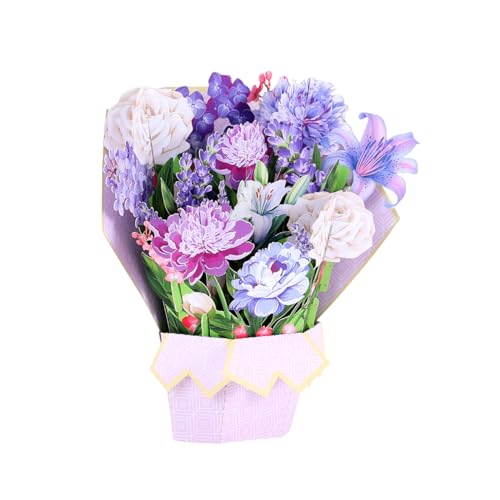 Pop-up-Blumensträuß-Karten mit abnehmbaren Papierblumenkarten, 3D-Blumensträuße, Pop-up-Grußkarte, Blumensträuße, 3D-Popup-Grußkarten von FOLODA
