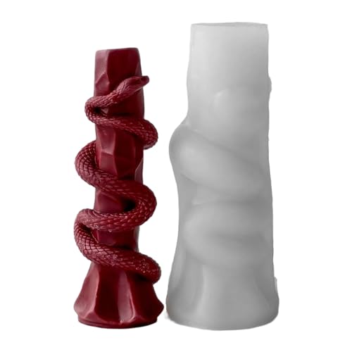 Schlangenzylinder Silikon Säulenkerzenformen Für Epoxidharz 3D Geprägter Schlange Silikonformen Für Kerzenseife Machen von FOLODA