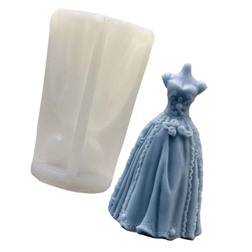 Silikonformen Hochzeitskleid Kerze Epoxidharz Gussgussformen Schimmelpilze Für Home Dekoration Hochzeitskleid Kerze Silikon Ornament Epoxidharz Harz von FOLODA