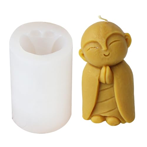 Silikonkerker Herstellung Formen Cartoon Mönch Form Seifenformen Silikon Crafting Ornamentsformen Für Kerzen Cartoon von FOLODA