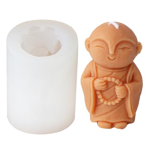 Silikonkerker Herstellung Formen Cartoon Mönch Form Seifenformen Silikon Crafting Ornamentsformen Für Kerzen Cartoon von FOLODA