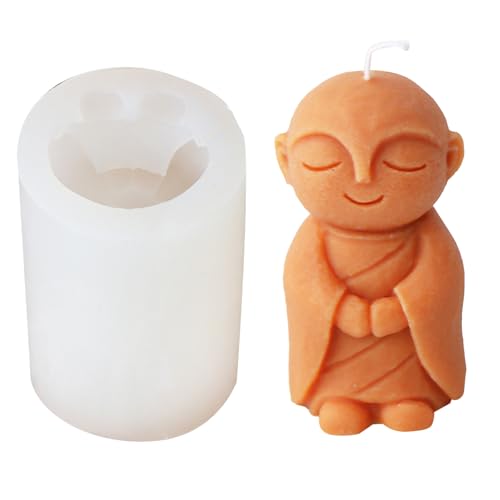 Silikonkerker Herstellung Formen Cartoon Mönch Form Seifenformen Silikon Crafting Ornamentsformen Für Kerzen Cartoon von FOLODA
