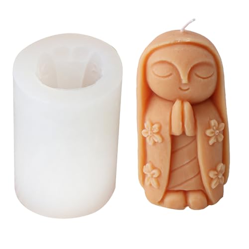 Silikonkerker Herstellung Formen Cartoon Mönch Form Seifenformen Silikon Crafting Ornamentsformen Für Kerzen Cartoon von FOLODA