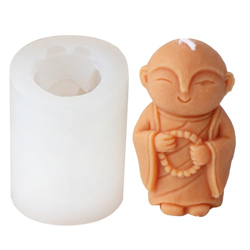 Silikonkerker Herstellung Formen Cartoon Mönch Form Seifenformen Silikon Crafting Ornamentsformen Für Kerzen Cartoon von FOLODA