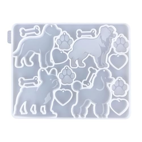 Silikontier Schlüsselanteilsformen Anhänger Schimmelpilze Harzform Hunde Serie Schmuck Teil Silikon Textur Zum Handwerk Schmuckzubehör von FOLODA