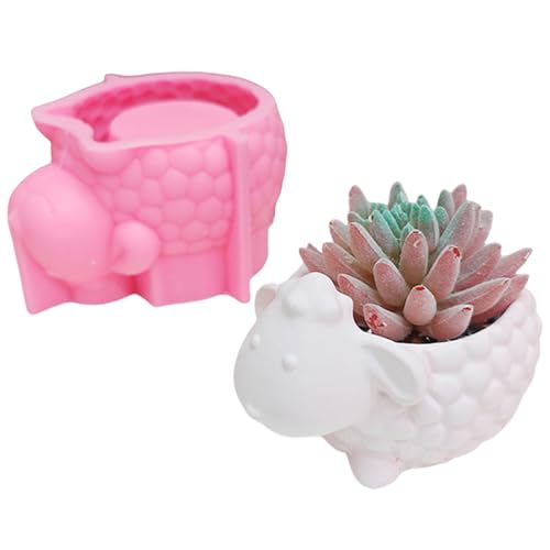 Tierharz Kerzenbecher Formen Succulents Pflanzer Silikonformen Für Epoxidharz Home Dekoration Zement Tonform Innen Freien Freien Pflanzendekoration von FOLODA