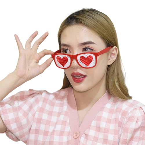 Valentinstagsbrille, lustig, Kunststoff, dekorative Brille, Cosplay, Halloween, Party, Dekoration, Gastgeschenk für Kinder und Erwachsene, Teufelsohren, Sonnenbrille von FOLODA