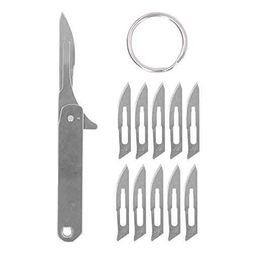 FOLOSAFENAR Tragbares Taschenmesser, verschleißfest, vielseitig einsetzbar, weit verbreitetes, korrosionsbeständiges, kompaktes, faltbares Schlüsselanhänger-Messer für Camping von FOLOSAFENAR
