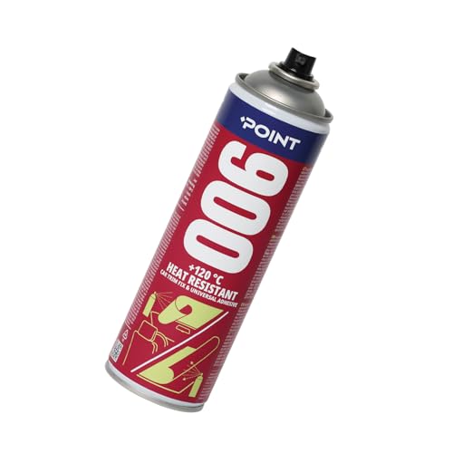 Klebespray Point 006 - Hitzebeständiger Sprühkleber für Dachhimmel, Schaumstoff, Fahrzeugausbau & Vielfältige Anwendungen - Temperaturresistenz -30 bis 120 Grad - 500 ml für 2 qm Fläche von FOME FLEX