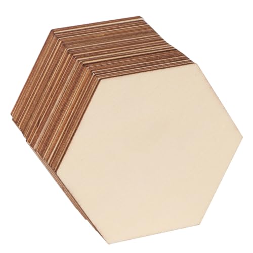 25 StüCk Sechseckige Holzscheiben 9cm FüR Hochzeit Namensschilder Diy Handwerk, Party Dekoration, Holzplatten FüR Geburtstage Und Weihnachten von FOMIYES
