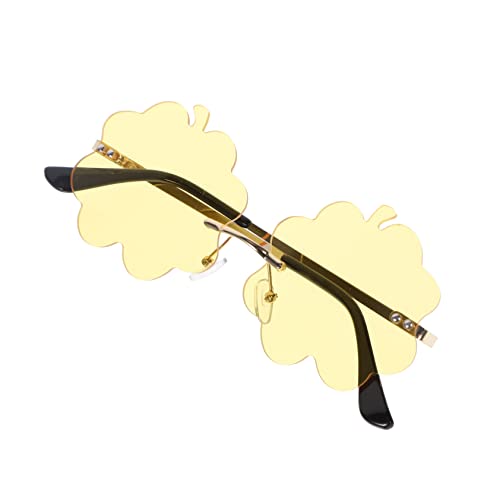 FOMIYES 1 Paar Randlose Sonnenbrille Party begeisterte Sonnenbrille Trendy geformte Brille über Dekorationsbrille Brillenstütze Kostümgläser Neuheit Sonnenbrille Stk Yellow FOMIYES 1 Paar Randlose Sonnenbrille Party begeisterte Sonnenbrille Trendy geformte Brille über Dekorationsbrille Brillenstütze Kostümgläser Neuheit Sonnenbrille Stk Yellow von FOMIYES