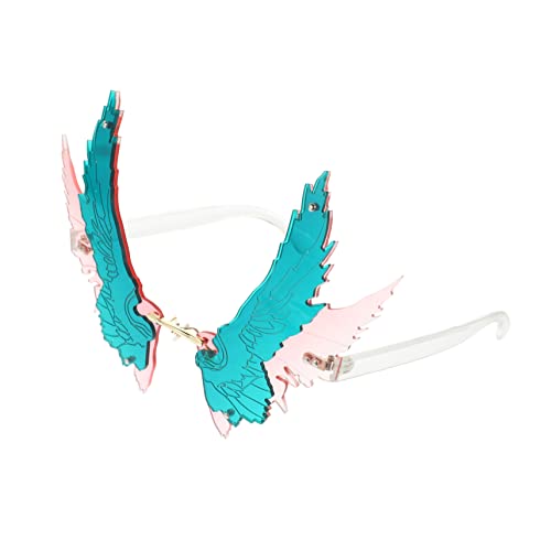 FOMIYES 1 Paar Sonnenbrille mit Design für Damen Herren Rahmenlose Sonnenbrille in Transparent mit Grünen Pinken Gläsern für Partys Fotoshootings Festliche Anlässe FOMIYES 1 Paar Sonnenbrille mit Design für Damen Herren Rahmenlose Sonnenbrille in Transparent mit Grünen Pinken Gläsern für Partys Fotoshootings Festliche Anlässe von FOMIYES