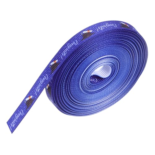 FOMIYES 1 Rolle Geschenkband Zur Abschlusszeit Abschlussband Abschlussband Breites Band Partyzubehör Für Den Abschluss Drahtband Absolventenband Abschluss Blaues Polyester von FOMIYES