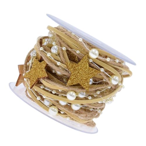FOMIYES 1 Rolle Geschenkband graceling gracy party dekoration wheinatsgeschenke geschke Schleife Girlande mit Quastenband Hochzeitsband für geschenkverpackungen 20% Polyester Golden von FOMIYES