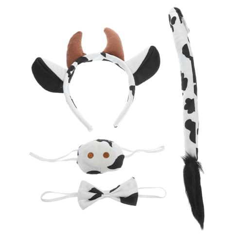 FOMIYES 1 Satz Kuhkopfschmuck Set Plüsch-Stirnbänder Kuh Kuhschwänze Kuhbogen Hörner Tier-Cosplay-Kostüm Mähne Halloween-Rinder-Stirnband Stirnband mit Kuhohren Kuhkostüm Tierkostüm Stoff FOMIYES 1 Satz Kuhkopfschmuck Set Plüsch-Stirnbänder Kuh Kuhschwänze Kuhbogen Hörner Tier-Cosplay-Kostüm Mähne Halloween-Rinder-Stirnband Stirnband mit Kuhohren Kuhkostüm Tierkostüm Stoff von FOMIYES